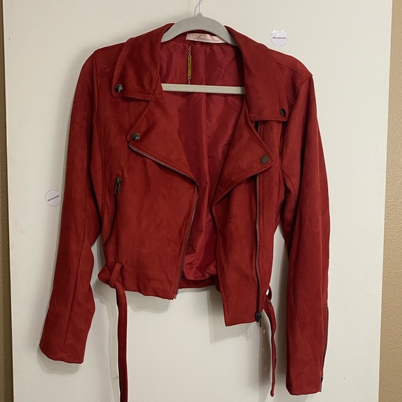 ❤️ Lovers + Friends Grant jacket in burgundy - Picture 2 of 7